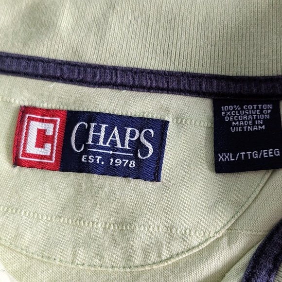 Chaps Short Sleeve Polo Size XXL Mens Golf Shirt Cotton - Picture 3 of 9